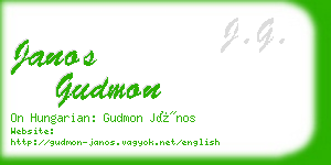 janos gudmon business card